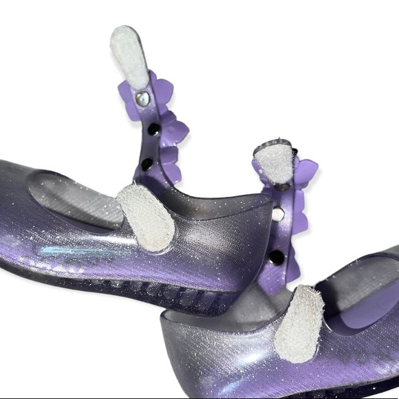 Mini Melissa purple flats with flowers on strap, sz 6 - Picture 6 of 6